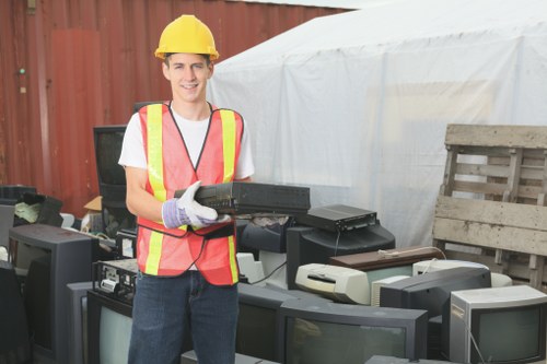 Modern waste removal equipment in action in Brimsdown